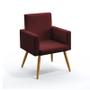Imagem de Kit 2 Poltronas Decorativas Estofada Nina Sued Bordô Aradecor
