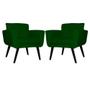 Imagem de Kit 2 Poltronas Decorativas Geovana Suede Verde - Malta Decor