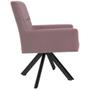 Imagem de Kit 2 Poltronas Decorativas Giratórias Base Eiffel Preto Angel B-305 Veludo Rosa - Domi