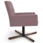 Imagem de Kit 2 Poltronas Decorativas Giratórias Base Xis Madeira Angel B-305 Veludo Rosa - Domi