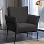 Imagem de Kit 2 Poltronas Decorativas LOTUS Sala Estar Preto/Veludo