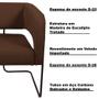 Imagem de Kit 2 Poltronas Decorativas Lucy Base Aço Chocolate Veludo Marrom G15 - Gran Belo