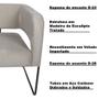 Imagem de Kit 2 Poltronas Decorativas Lucy Base Aço Grafite Veludo Creme G15 - Gran Belo