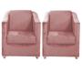 Imagem de Kit 2 Poltronas Decorativas Lucy Suede Rose