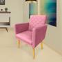 Imagem de Kit 2 Poltronas Decorativas Maitê  Matelassê Suede Rosa