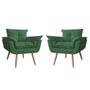 Imagem de Kit 2 Poltronas Decorativas Opalla Verde - Malta Decor