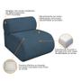 Imagem de Kit 2 Poltronas Decorativas Orgânica Virgínia Linho Azul Royal - Amarena Móveis
