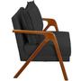 Imagem de Kit 2 Poltronas Decorativas Para Sala Cadeira Reforçada Shine Madeira Maciça Suede