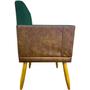 Imagem de Kit 2 Poltronas Decorativas Para Sala Quarto Recepção Escritório Confortável Luxo Lis Tecido Sintético e Suede