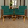 Imagem de Kit 2 Poltronas Decorativas Para Sala Quarto Recepção Escritório Confortável Luxo Lis Tecido Sintético e Suede