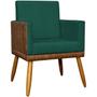 Imagem de Kit 2 Poltronas Decorativas Para Sala Quarto Recepção Escritório Confortável Luxo Lis Tecido Sintético e Suede