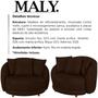 Imagem de Kit 2 Poltronas Decorativas Pes Madeira Maly Corano TCS 721 Moll