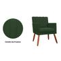 Imagem de Kit 2 Poltronas Decorativas Sala de Espera Pés de Ferro Cecília Suede Verde - DL Decor