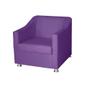 Imagem de Kit 2 Poltronas Decorativas Tilla e Puff Dado Suede Roxo - Móveis Mafer