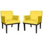 Imagem de Kit 2 Poltronas Decorativas Vitoria Amarelo - Malta Decor