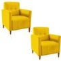 Imagem de Kit 2 Poltronas Decorativas VRM20R Amarelo