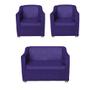 Imagem de Kit 2 Poltronas e 1 Namoradeira Tilla Suede Roxo  - Móveis Mafer