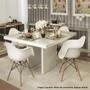 Imagem de Kit 2 Poltronas Eames de Madeira com Braço Daw com Assento Branco