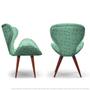 Imagem de Kit 2 Poltronas Egg Verde Colmeia Cadeira Decorativa com Base Fixa