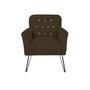Kit 2 Poltronas Estofada Para Recepção Com Pés de Ferro Anitta Corano Marrom - LM DECOR Imagem de Kit 2 Poltronas Estofada Para Recepção Com Pés de Ferro Anitta Corano Marrom - LM DECOR