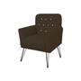 Kit 2 Poltronas Estofada Para Recepção Com Pés de Ferro Anitta Corano Marrom - LM DECOR Imagem de Kit 2 Poltronas Estofada Para Recepção Com Pés de Ferro Anitta Corano Marrom - LM DECOR