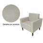 Imagem de Kit 2 Poltronas Estofadas Decorativas Para Recepção Manu Suede Bege - DL DECOR