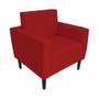 Imagem de Kit 2 Poltronas Estofadas Decorativas Para Recepção Manu Suede Vermelho - DL DECOR