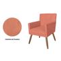 Imagem de Kit 2 Poltronas Estofadas Para Salão de Beleza Onix Suede Coral - DL Decor