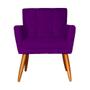 Imagem de Kit 2 Poltronas Estofadas Para Salão de Beleza Onix Veludo Roxo - LM DECOR