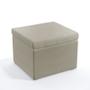 Imagem de Kit 2 Poltronas Estofadas Vega Com Puff Quasar  Bege Aradecor