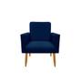 Imagem de Kit 2 Poltronas Malibu Decorativa Suede Azul Marinho