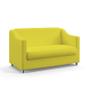 Imagem de Kit 2 Poltronas Namoradeiras Decorativas Estofadas Alya Sued Amarelo Aradecor