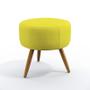 Imagem de Kit 2 Poltronas Namoradeiras Decorativas Estofadas Nina Puff Solar Sued Amarelo Aradecor