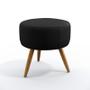 Imagem de Kit 2 Poltronas Namoradeiras Decorativas Estofadas Nina Puff Solar Sued Preto Aradecor