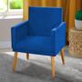 Imagem de Kit 2 Poltronas Nina CR suede azul royal para leitura