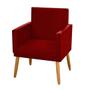 Imagem de Kit 2 Poltronas Nina CR suede bordo para quarto