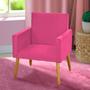 Imagem de kit 2 Poltronas Nina Decorativas material sintético Rosa Pink