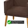 Imagem de kit 2 Poltronas Nina Decorativas Tecido Suede Marrom Claro