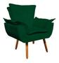 Imagem de Kit 2 Poltronas Opala Cadeira Decorativa Suede Verde