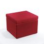 Imagem de Kit 2 Poltronas Orion Bordada com Puff Quasar Suede Vermelho Aradecor