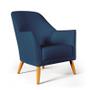 Imagem de Kit 2 Poltronas Orion com Puff Izar Suede Azul Marinho Aradecor