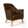 Imagem de Kit 2 Poltronas Orion com Puff Izar Suede Marrom Aradecor