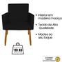 Imagem de Kit 2 Poltronas para Sala Estofada Decorativa Cadeira Resistente Escritório Recepção Sala de estar manicure Pés palito de madeira Sala de Espera 