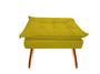 Imagem de Kit 2 Poltronas + Puff Decorativo Opala Suede Amarelo Pés Madeira Ms Decor