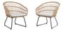 Imagem de Kit 2 Poltronas Rattan E Aco - Bege - 78x67 Cm - Importada