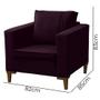 Imagem de Kit 2 Poltronas Riviera Decorativa em Veludo Roxo Star Confort