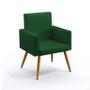 Imagem de Kit 2 Poltronas Vega Com Puff Quasar Sued Verde Aradecor