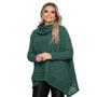 Imagem de Kit 2 Poncho Feminino Tricot Liso Gola Alta Casaco Lã Inverno