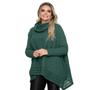 Imagem de Kit 2 Poncho Feminino Tricot Mousse Liso Gola Alta Casaco Lã