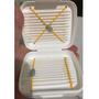 Imagem de Kit 2 Porta Cotonetes Portátil Branco para Viagem Acessórios com Elástico Interno Crippa
